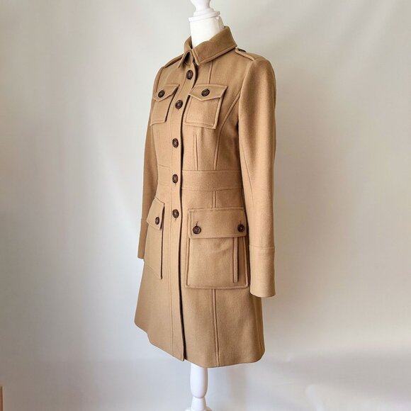 Banana Republic Military Long Camel Wool Coat - Picture 4 of 16